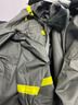 姜太公雨衣雨裤套装防暴雨男款摩托车骑行分体式外卖骑手电瓶车专用雨披 军绿色A款（防暴雨+PVC针织布） XXL1件 实拍图