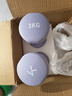 Keep 彩色浸塑哑铃 男女家用家庭健身肌肉塑形手臂轻重量紫灰色 3kg*2 实拍图
