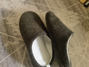 内泊（NEIBO）【抑菌防臭】乳胶棉拖鞋女冬季大码男士家居防滑软底保暖羊毛茶38 实拍图