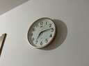 康巴丝（Compas）挂钟客厅静音简约客厅石英钟表挂墙时钟 c2855 金色 26cm直径 实拍图