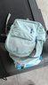 匡睿书包初中生女高中韩版日系简约背包大学生双肩包高颜值14寸电脑包 薄荷绿（带胖云朵公仔+1个挂饰） 实拍图