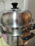 九阳（Joyoung）蒸锅不锈钢蒸锅家用炖汤蒸馒头包子鱼三层大容量汤锅28cm 实拍图