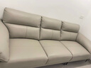 全友家居现代简约头层牛皮沙发带脚凳客厅家具直排真皮沙发茶几组合 浅卡其 | 3.0m（102711沙发） 实拍图