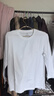 布先生明星同款长袖T恤男士小白T内搭 长袖标准T-圆领-白色 S(165) 实拍图