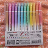 金万年12色双头可擦荧光笔 办公培训重点标记水性笔彩色 醒目 手账手绘记号笔G-0545 实拍图