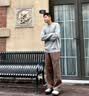森马（Semir）森柔毛衫|针织衫男可机洗绞花毛衣纯色内搭上衣冬情侣装宽松 灰色调00322 S 实拍图