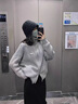 相伊恋人针织衫女秋冬2025新款开衫外套可外穿宽松显瘦拉链毛衣小香风上衣 灰色【韩系复古抗起球】 均码 【适合80-140斤】 实拍图