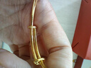 菜百首饰 黄金手镯 足金抛光推拉式儿童黄金手镯 计价 约5.40克 实拍图