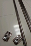 睦歌（MUGE）免打孔伸缩晾衣杆晾衣架窗帘杆衣柜挂衣杆卫生间不锈钢隔断浴帘杆 银色3.1-4.0米【32不锈钢管径】 实拍图