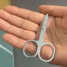 不锈钢美容剪修眉圆头尖头剪刀化妆眼皮贴小剪子男女士专用鼻毛剪 圆头剪+尖头剪各 1件 实拍图