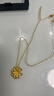 周六福牡丹花黄金项链足金999吊坠生日礼物计价AC062228约5.26g42+2cm 实拍图