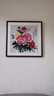 紫腾随轩新中式牡丹花开富贵装饰画客厅餐厅背景墙画卧室床头挂画壁画 图1 70*70cm红木色实木框 实拍图