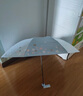 天堂 防紫外线阳伞三折 遮阳伞三折印花晴雨伞黑胶防晒太阳伞 浅兰 实拍图