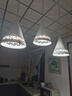 雷士（NVC）雷士照明LED餐吊灯餐厅吧台灯具现代简约铁艺三头吊灯 白色 实拍图