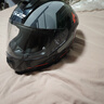 LS2情侣摩托车头盔男女机车赛车四季全盔儿童盔防雾大尾翼802 黑/灰桔星河 L(建议53-54头围) 实拍图