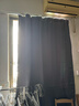 京东京造高精密灰色窗帘 遮光窗帘布卧室客厅遮阳帘挂钩式 宽1.5*高2米 实拍图