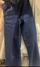 UR2025秋季新款女装休闲复古木耳边阔腿牛仔长裤UYY850246 靛蓝 26 实拍图