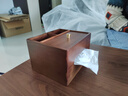 初心 胡桃木纸巾盒家用抽纸盒欧式客厅高级感简约纸抽盒实木质收纳盒 胡桃木轻奢带收纳纸巾盒 实拍图