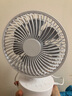 Hulker 大扇面桌面小风扇USB可充电台式办公室学生宿舍床头大风力便携电风扇 升级七叶羽静音风扇 【摇头款】1800电池/带定时功能 实拍图