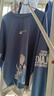 稻草人（MEXICAN）卫衣男春秋季潮流宽松长袖t恤青少年圆领上衣服 雾霾蓝 4XL  实拍图