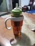 【京东物流】水杯冰霸吸管杯高颜值学生茶水分离大容量杯子 肚肚杯1个-浅绿色 实拍图