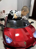 尚好嘉儿童遥控电动汽车可坐人四轮摇摆玩具车可驾驶电瓶男女宝宝小孩车 顶配烤漆红：升级四驱+12V大电瓶+皮座+全功能 实拍图