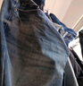 GXG男装 23年冬季新品保暖经典直筒牛仔裤男 蓝色 180/XL 实拍图
