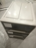 稻草熊桌面收纳盒抽屉式收纳柜零食玩具杂物书本分隔整理箱化妆品置物架 奶油白框3层【22*30.5*36】 茶透内抽 实拍图