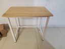 舒客艺家 电脑桌台式小户型小桌子家用学习桌写字办公书桌电竞长条桌子 木纹白架单桌80*50*74 加固电脑桌 实拍图
