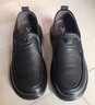 意尔康男鞋秋季羊皮舒适一脚蹬皮鞋男软面套脚商务休闲鞋 59171W黑色 43 实拍图