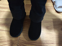 意尔康女靴雪地靴女冬季加绒保暖厚底休闲棉鞋时尚通勤百搭中筒靴子 黑色 加绒 36 实拍图
