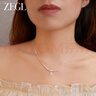 ZEGL银色爱心项链女原创设计饰品挂件吊坠锁骨链轻奢送闺蜜生日礼物 实拍图
