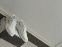 稻草人男鞋休闲皮鞋男真皮秋冬季新品软皮休闲运动鞋男透气小白鞋板鞋男 白色 40 (250mm) 实拍图