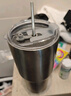 拜杰304不锈钢冰霸杯杯子保冰杯大容量水杯咖啡杯900ML带吸管+吸管刷 实拍图