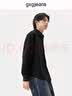 gxgjeans男装 多色口袋设计基础通勤商务长袖衬衫打底 25秋新品 黑色 XL (180) 实拍图