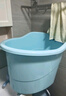 千勤儿童洗澡桶大号加厚浴桶宝宝浴盆泡澡桶婴儿沐浴桶环保洗澡盆保温 特大号浴桶【9-14岁可用】海藻绿 实拍图