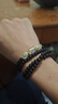 QMXD人造黑曜石佛珠手串男108颗十二生肖国潮男手串多圈时尚学生手链 实拍图