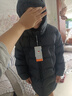 保姆鹅  【风墙】儿童羽绒服宝宝中长款护脸加厚外套保暖童装[NG2664] 炭黑 150 实拍图