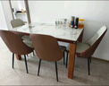 顾家家居（KUKA） 顾家木艺 实木岩板餐桌现代简约胡桃木长方形岩板餐桌椅PT8030T 1.2M餐桌+20Y-A四椅 （胡桃木） 实拍图