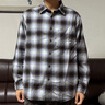 优衣库男女装法兰绒格子衬衫长袖衬衣薄外套25秋冬481224 480767 480767/61水蓝色 XL 实拍图