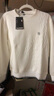 花花公子（PLAYBOY）长袖t恤男秋冬款2025新款休闲圆领加绒卫衣男士潮流韩版保暖上衣 白色 M 实拍图