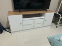 宜造（YIZAO）电视柜简约现代落地客厅家用小户型电视机柜北欧卧室边柜电视机柜 【四门款】白+橡木色120cm 实拍图