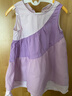 ASK JUNIOR女童连衣裙夏装无袖拼接撞色公主裙宽松圆领儿童裙子 紫色  120  实拍图