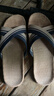 回力家居亚麻拖鞋男女款休闲吸汗干爽舒适耐磨地板拖HL2187蓝44-45 实拍图