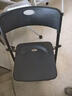 星恺椅子 折叠椅子凳子餐椅办公椅子靠背电脑椅子宿舍椅子3017全黑 实拍图