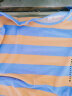 欧洛黛短袖女t恤女春夏装新款韩版宽松显瘦时尚百搭条纹上衣女夏 蓝橙条纹 L 实拍图
