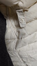 鸭鸭（YAYA）佟丽娅同款轻薄羽绒服女新款冬季短款圆领内胆修身时尚薄外套男 米白色【女款无领】 L 实拍图