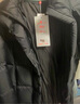 美力城长款羽绒服女装新款90%鹅绒过膝外套连帽户外休闲运动风051 黑色 XL 实拍图
