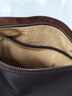 裘真头层植鞣牛皮休闲月牙包复古简约百搭单肩斜挎包女小包 咖啡色 实拍图