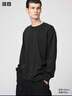 优衣库男装女装大师T AIRism棉混纺圆领T恤长袖25秋冬新款479781 09 黑色 2XL 实拍图